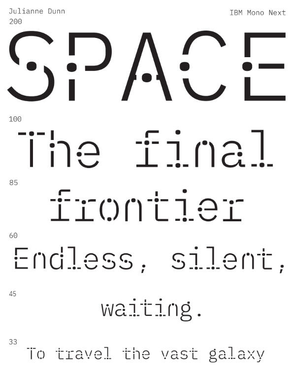 A project where we took an existing font and edited it to make it our own